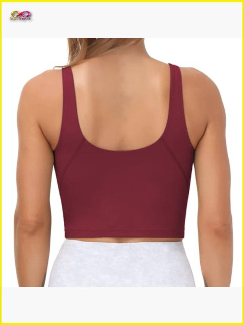 Longline Sports Bra Wirefree Padded Medium Support Yoga Workout Tank Top - Picture 5 of 7